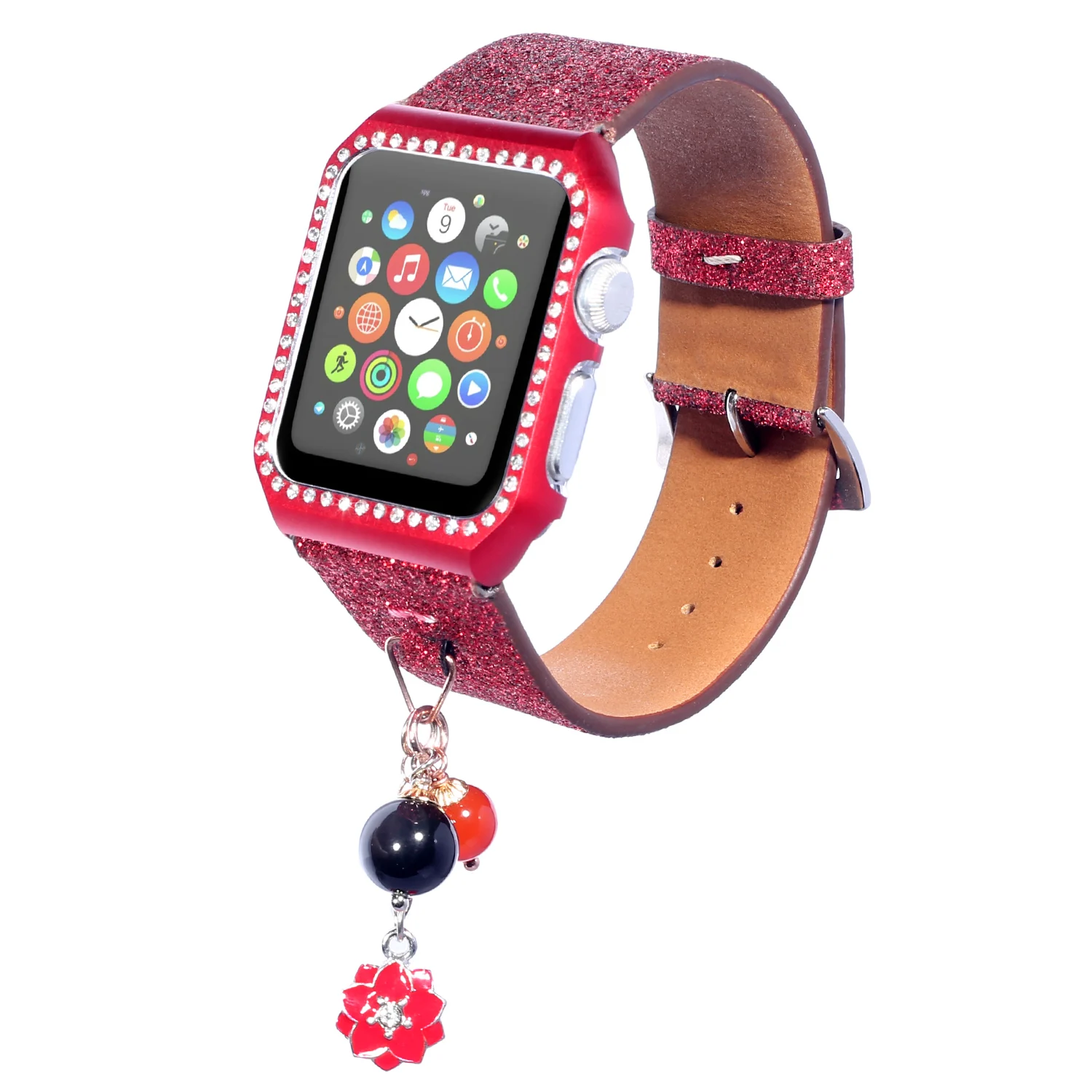 Сменный ремешок для часов Apple Watch Series 1/2/3 Блестящие Кожаные Ремешки наручных