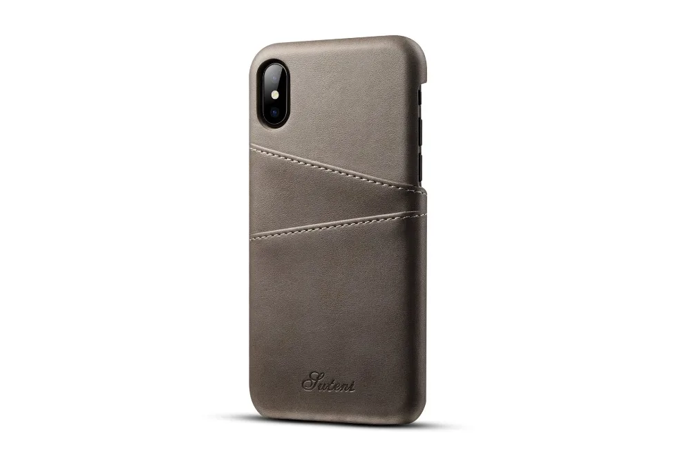 Чехол для телефона из искусственной кожи для Iphone XR XS MAS 8 7 6 PLUS с держателем для карт