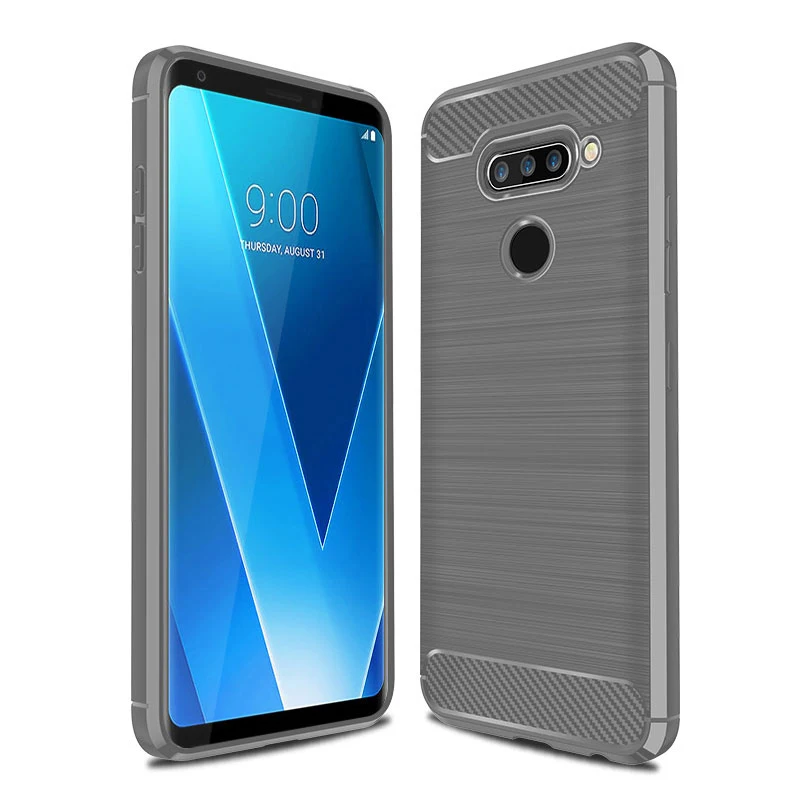 Углеродное волокно чехол для LG G6 мини V50 V40 Q6 V35 V30S G7 Aristo 3 Stylo 5X5 G9 один K10 K12 плюс G7 G8S ThinQ чехол s силиконовый чехол