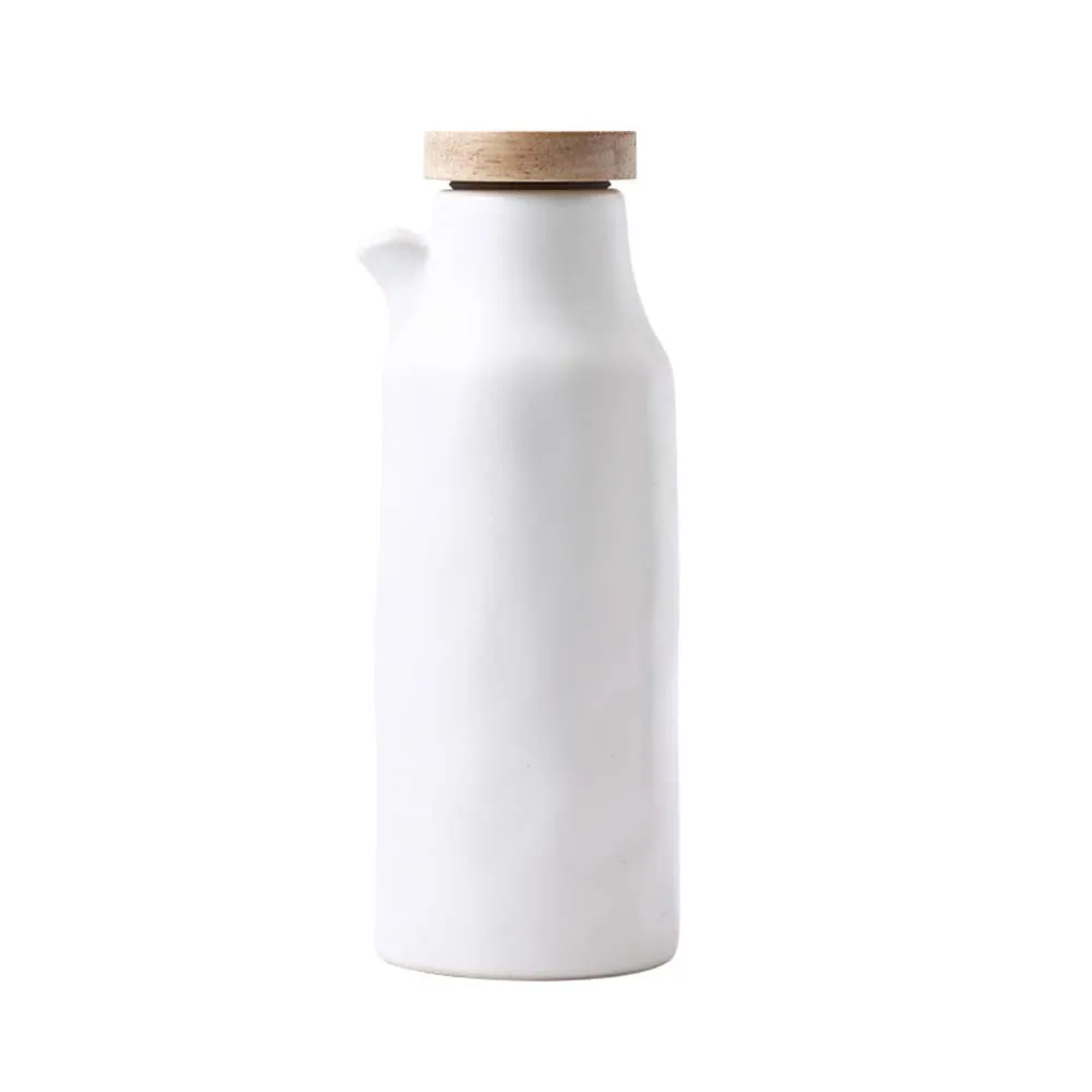 FREELOVE 9 унций керамическое масло и уксус, Диспенсер оливкового масла Бутылка Pourer дозирование для кухни мера приготовления овощей - Цвет: Белый