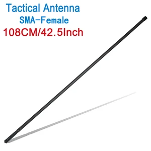 Складная армейская CS тактическая SMA-Female VHF UHF двухдиапазонная антенна ABBREE для раций Baofeng