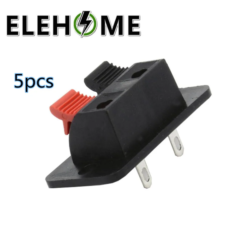 5pcs 2Pin connector Горячая 2/4 разъем позиции терминал толчок в Jack пружинная нагрузка аудио динамик терминалы макет клип AC 50 в 3A XF30 - Цвет: 5pcs 2Pin connector
