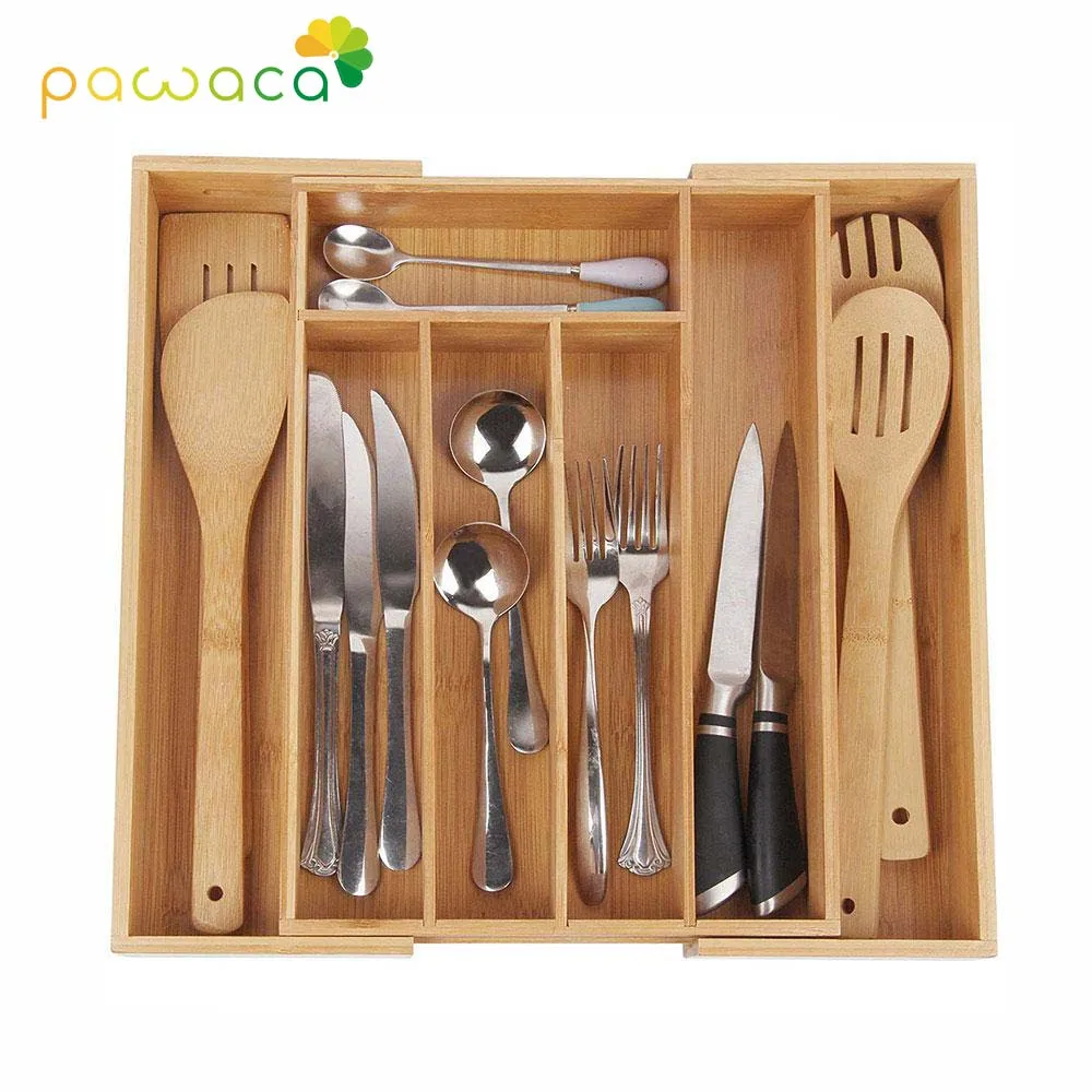 6-сеточная кухонная коробка для хранения столовых приборов Многофункциональный