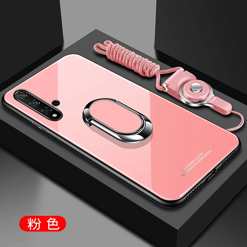 Для huawei honor 20 Pro Чехол из твердого закаленного стекла с кольцом-подставкой Магнитный защитный чехол-накладка для huawei honor 20 20pro оболочка