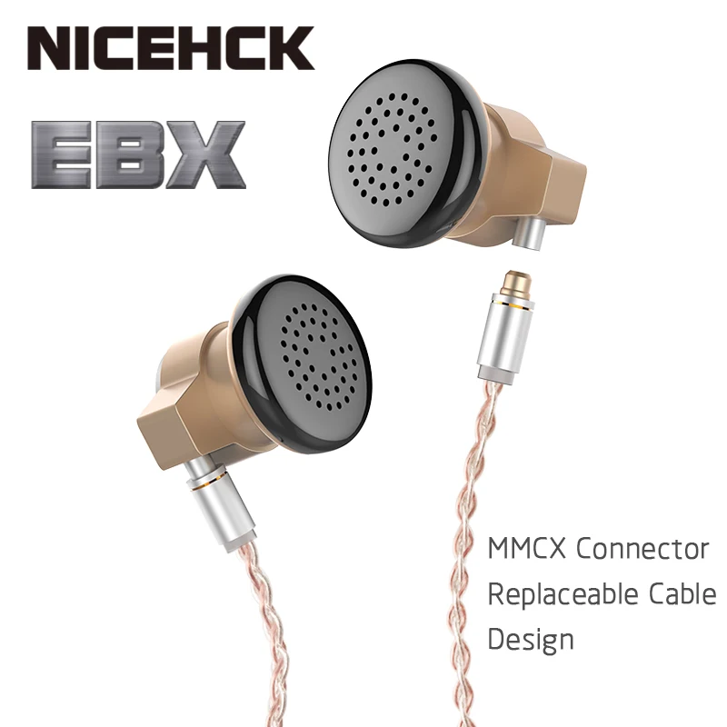NiceHCK EBX Ушные крючки вкладыши металлические наушники HIFI 14 8 мм Динамический