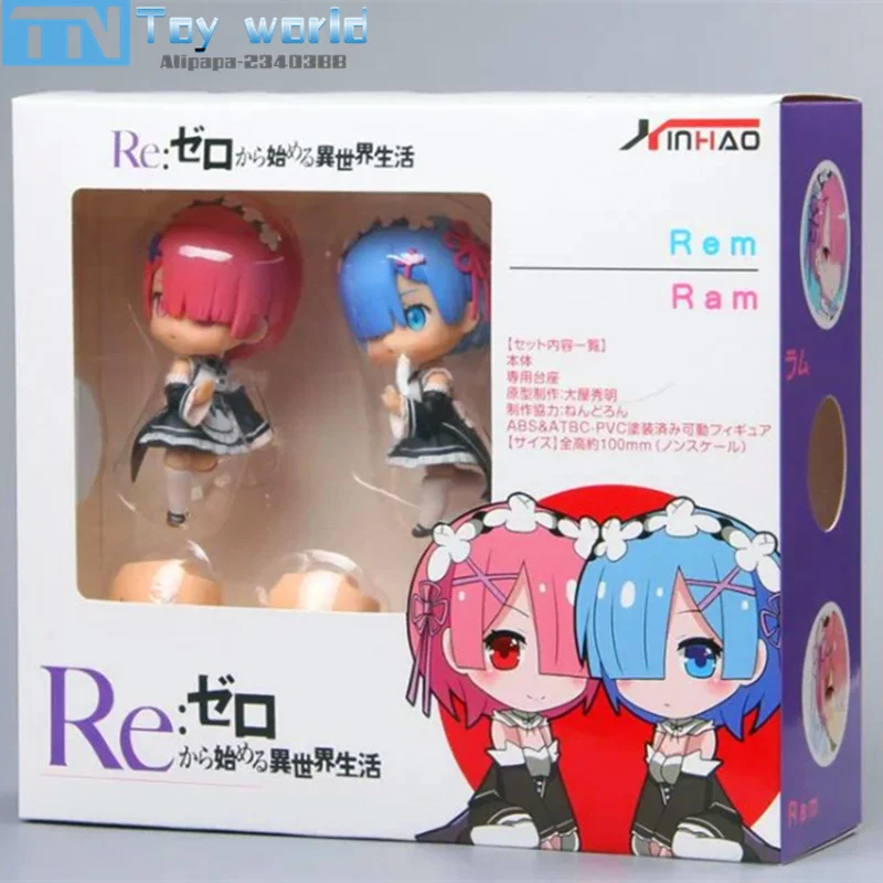 Re Life in a different world from zero Rem Ram экшн Фигурка 10 см Q версия wave ПВХ Модель Фигурки