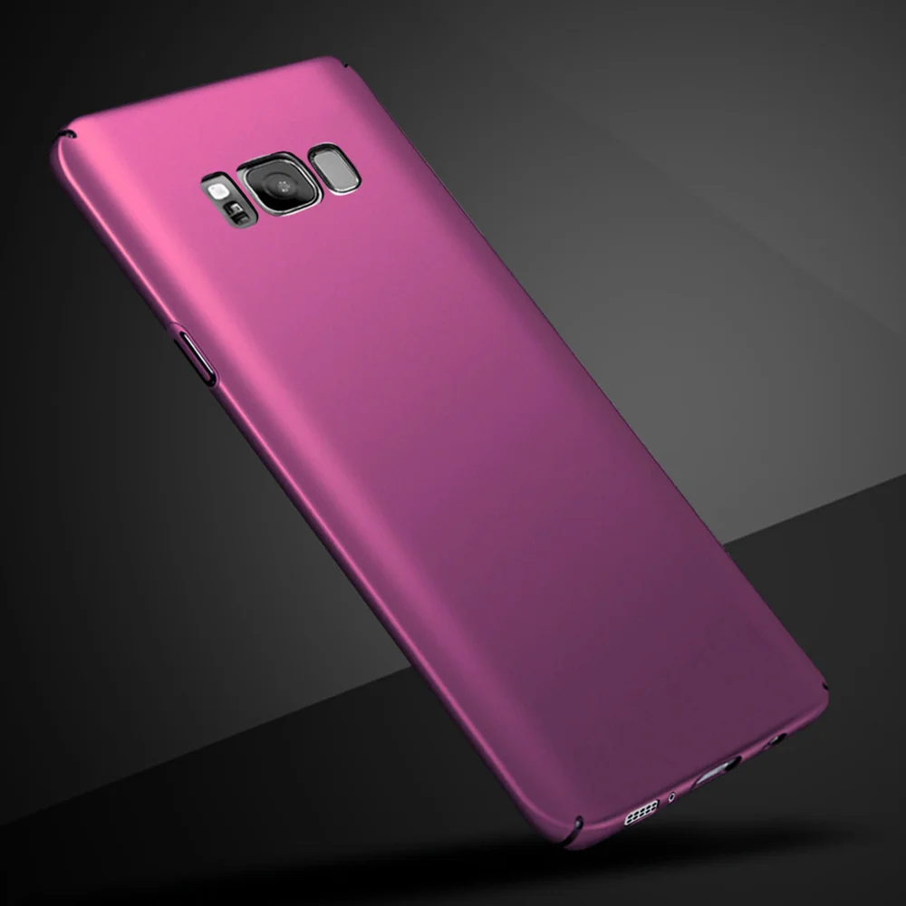 purple Для Samsung Galaxy S8 S8+ чехол G950F G955F чехол тонкий жесткая матовая поверхность из поликарбоната для задней панели защитный бампер для телефона для Samsung Galaxy S8 Plus - Цвет: purple