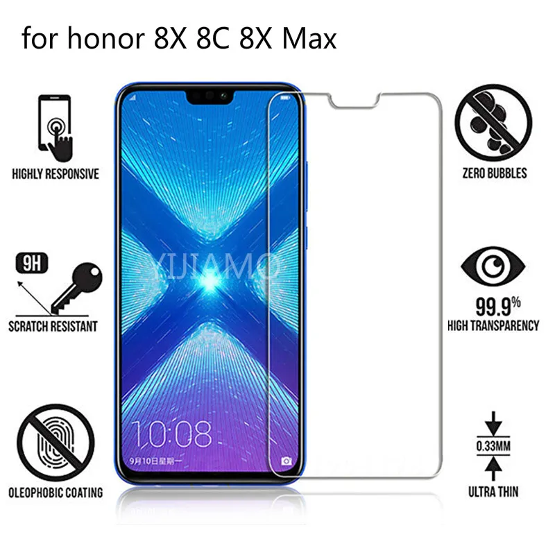 Защитное стекло 9H для huawei Honor 8X протектор экрана Huawei 8C Max закаленное 8 X C8 X8 защитная