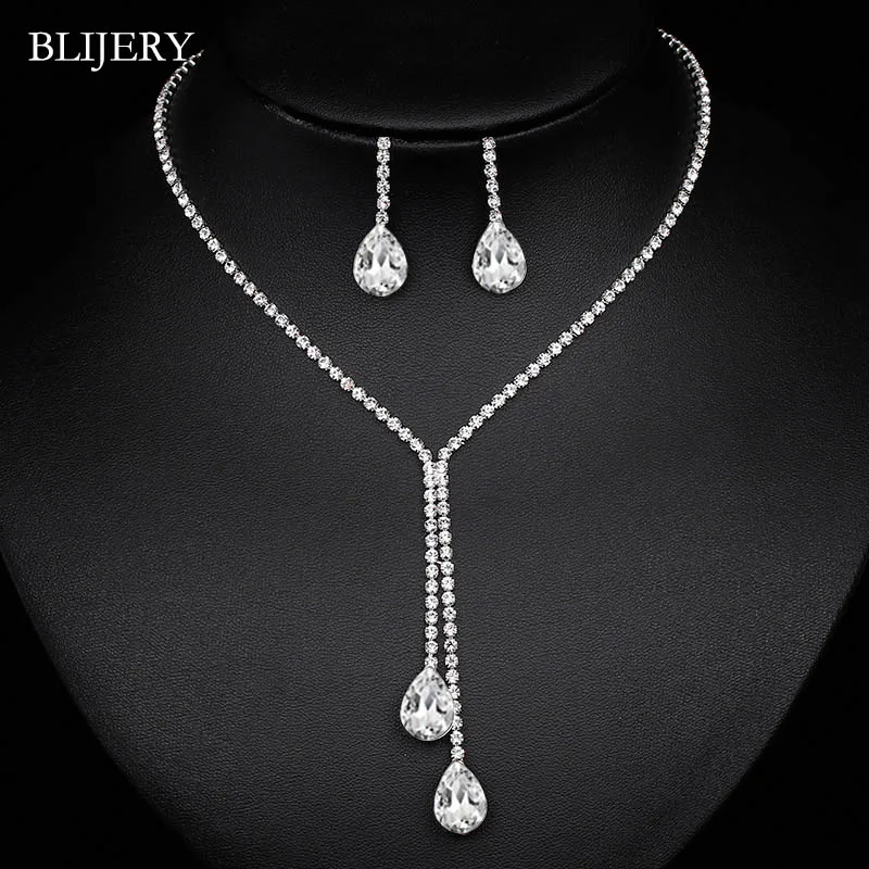 Женский комплект сережек для подружки невесты Комплект серебристого цвета с