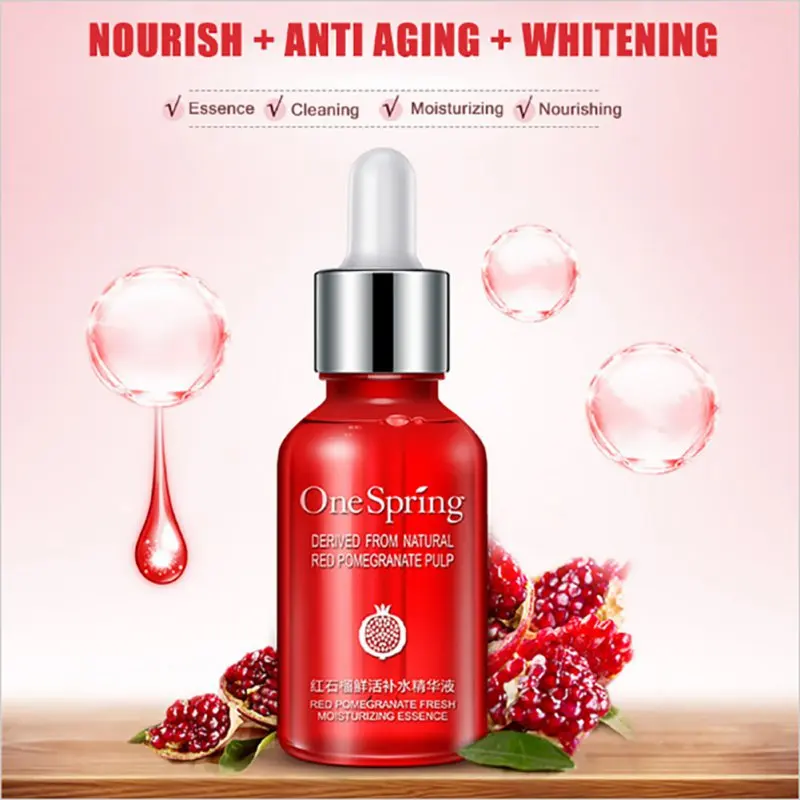 

Whitening Face Cream Anti Aging Hyaluronic Acid Liquid Red Pomegranate Nourishing Moisturzing Essence Serum T3