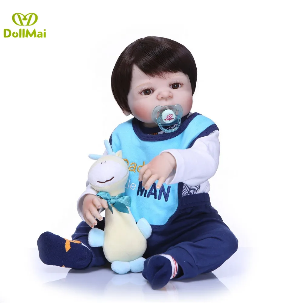 55 см всего тела силиконовые возрождается для маленьких мальчиков игрушки куклы