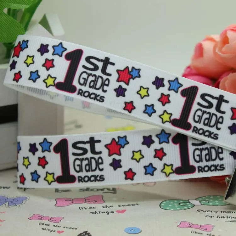 7/8'' Free shipping letter bullying wild printed grosgrain ribbon hairbow headwear party decoration diy wholesale OEM 22mm D383 | Дом и