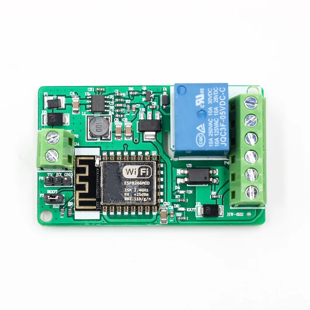 ESP8266 ESP 12F Wi Fi Беспроводной модуль реле 1 канал щит защита от перегрузок по току и