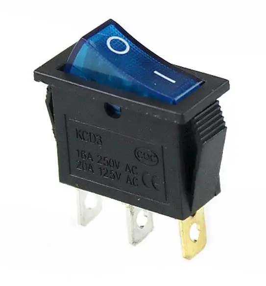 1 шт. KCD3 кулисный переключатель 15A/20A 125 V/250 V 3 контактного электрического оборудования Мощность переключатель; Красный; желтый; синий; цвета: зеленый, черный