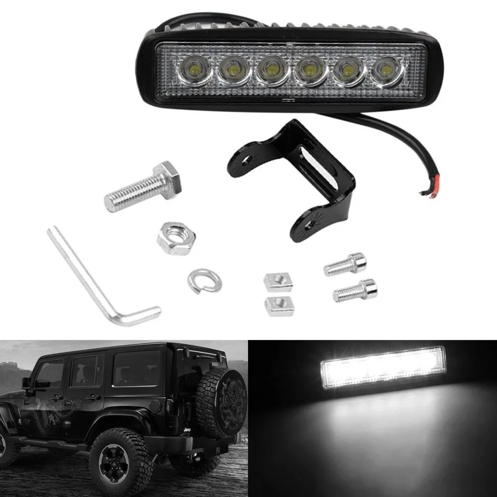 18 Вт 6LED свет бар лампы для внедорожник ATV Off Road Car Водонепроницаемый работы
