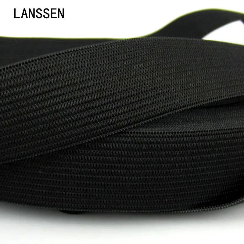 5 ярдов 3/4 &quotЧерный Мягкий Вязаный Плетеный Эластичный тесьма для шитья одежды