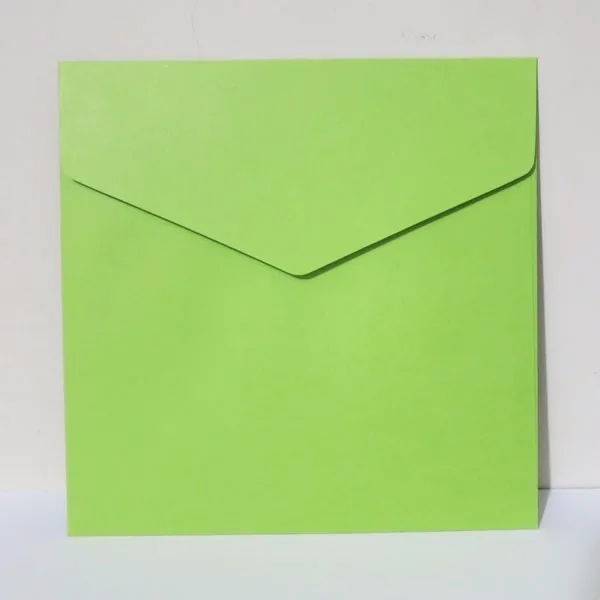 158mmGrass green 50 шт 158x158 мм(6," x 6,1") цветной бумажный конверт поздравительная открытка свадебное приглашение конверт Обложка - Цвет: 158mmGrass green
