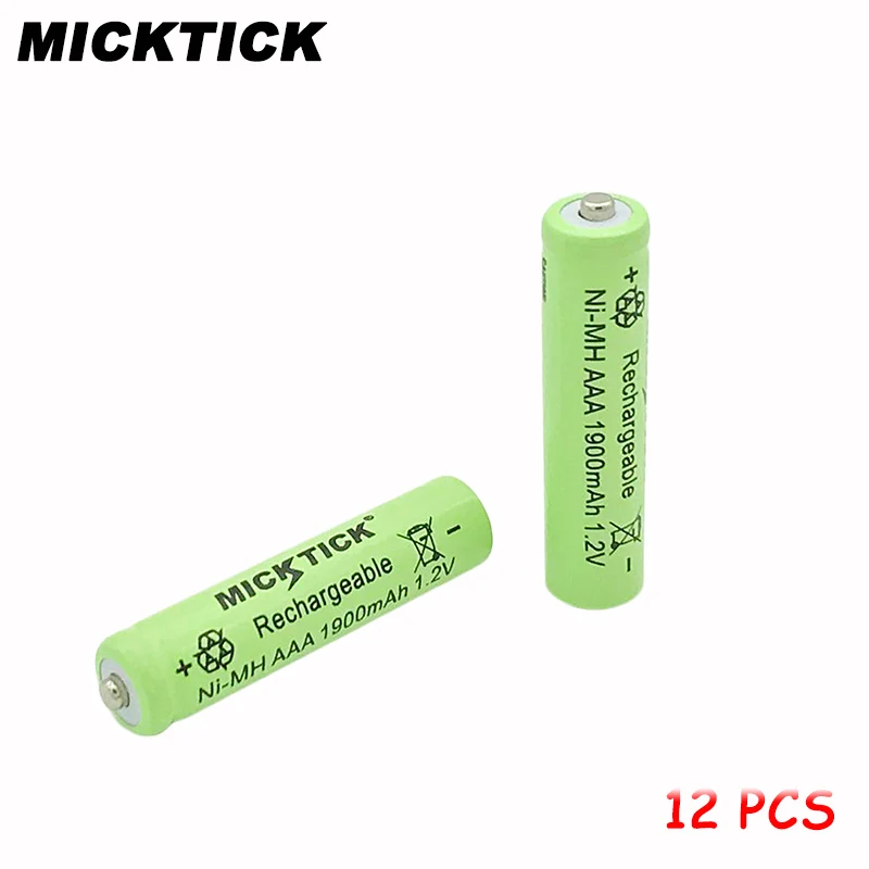 12 шт. 12X1 2 В AAA aaa 3A 7 # никель металлогидридный аккумулятор MICKTICK 1900 мАч