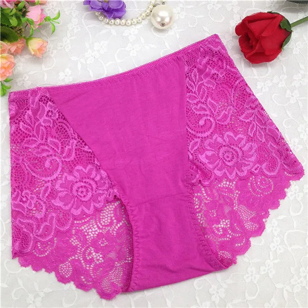 WP128 rose Новинка,, женские кружевные трусики с вышивкой высшего класса, с высокой талией, женское нижнее белье большого размера, сексуальные трусики - Цвет: WP128 rose