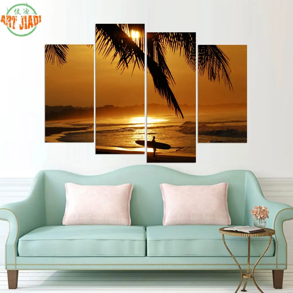 Художественное полотно С закатом в Коста-Рике 4 или 5 предметов с картиной для