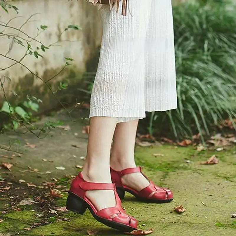 Красивые Летние босоножки женские повседневные удобные сандалии ручной работы