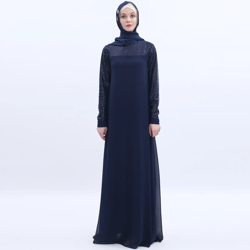 Vestidos Sequin Abaya Дубай длинное мусульманское хиджаб платье для женщин кафтан Elbise Eid турецкие платья халат Musulmane Longue
