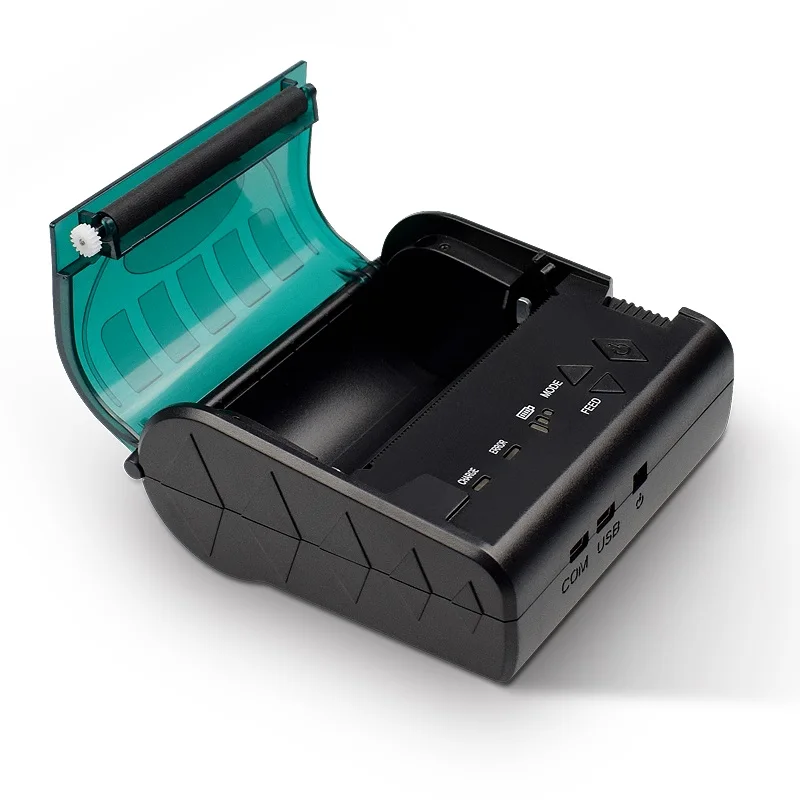 Штрих-код портативный Bluetooth тепловой POS принтер с батареей 2000Amh 90 мм/сек. USB беспроводной мобильный принтер для 80 мм термобумага