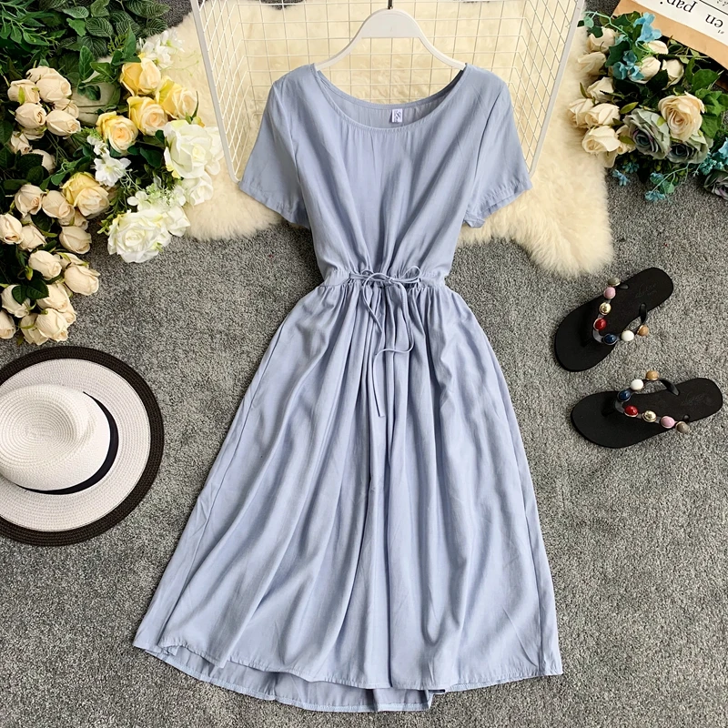 Новинка 2019 модные женские платья французское однотонное темпераментное