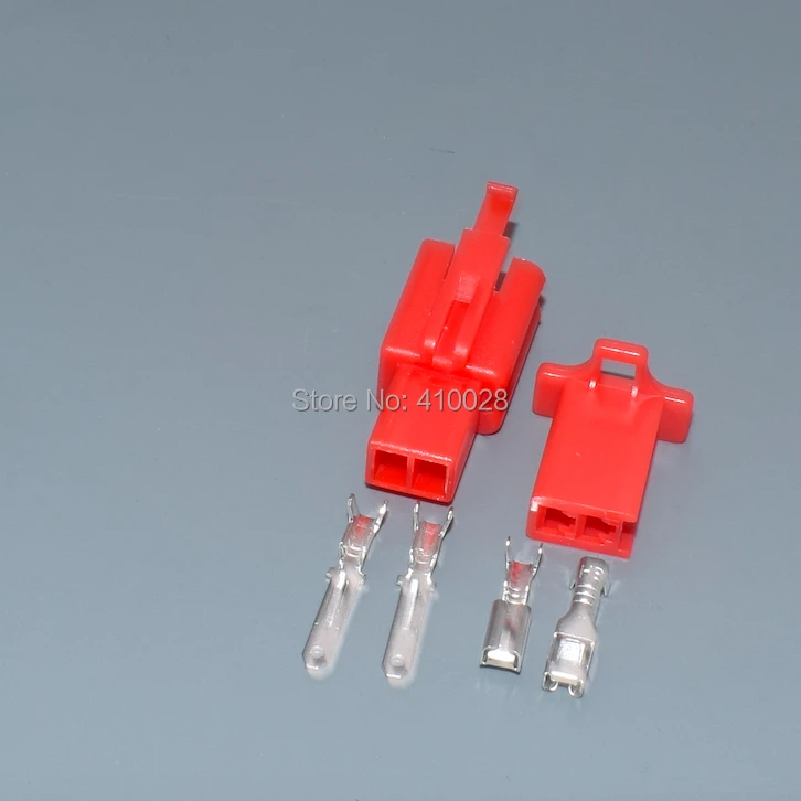 Автомобильный Электрический КРАСНЫЙ 2-контактный проводной разъем shhworldsea 2 8 мм с