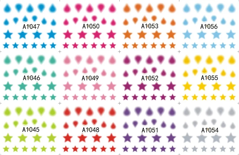 A1045-1056 12 sheets lot water transfer nail art decorations stickers decals manicure nails supplies tool Cute animal cat dog rabbit - Цвет: A1045-1056
