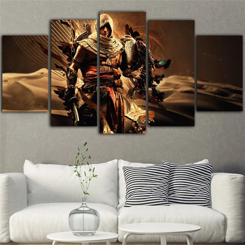 5 шт. игровой холст искусство Assassins Creed плакат печать водонепроницаемая живопись