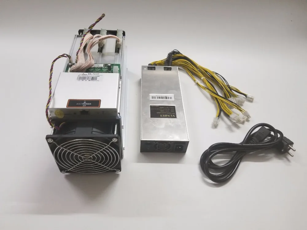 Майнер ASIC AntMiner S9 14TH/S SHA256 б/у с блоком питания BTC BCH лучше чем Antminer 13 5 T T9 + S11 S15 WhatsMiner