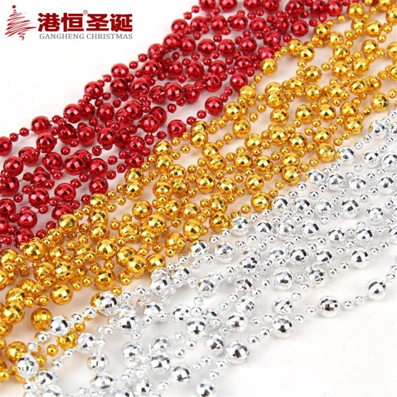 2 4 м Рождественская елка подвесное украшение зеркальное покрытие бисер цепочка