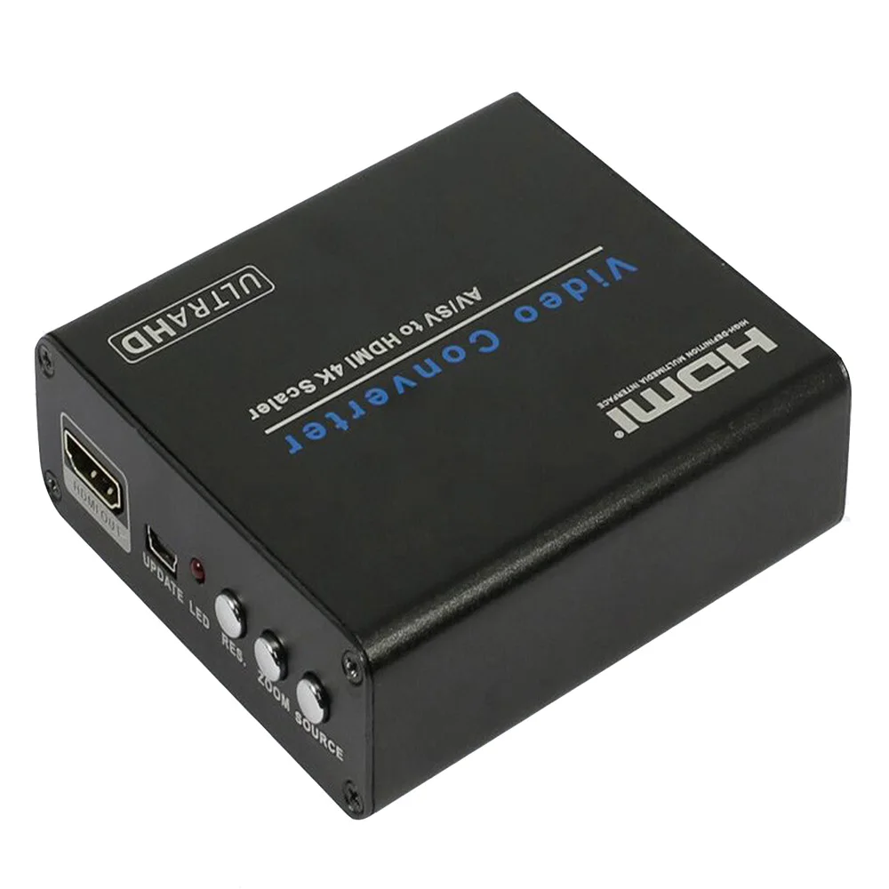 Композитный RCA AV к HDMI конвертер UHD scaler с s видео входами до 4 X 2 и 1080 P выход