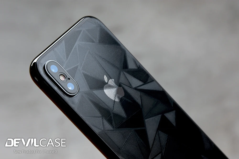 DEVILCASE наклейка для iPhone X XS прозрачная декоративная задняя наклейка пленка прямая/x Крест кожа-как алмаз прозрачная кожа