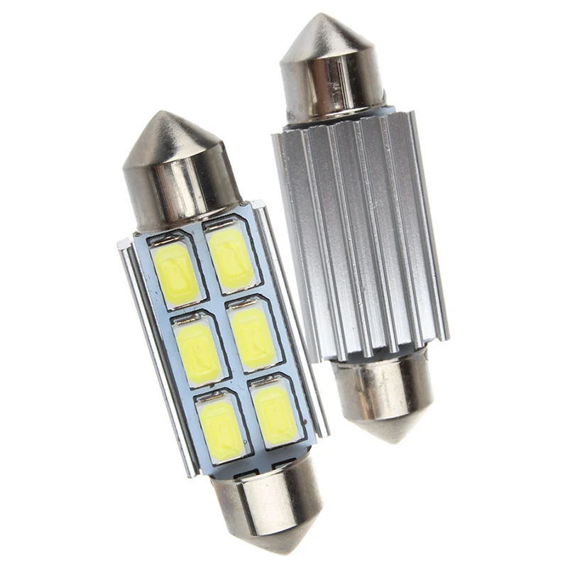 YSY 50 шт./лот 31 мм 36 39 41 12 В 3157 3022 6SMD 5730 Светодиодные белые лампы купол фестон карта