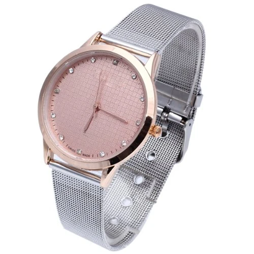 2x Reloj de Pulsera Aleacin Plateado Cuarzo Esfera Color Oro Rosa para Mujer|mujer pulseras|mujer reloj |