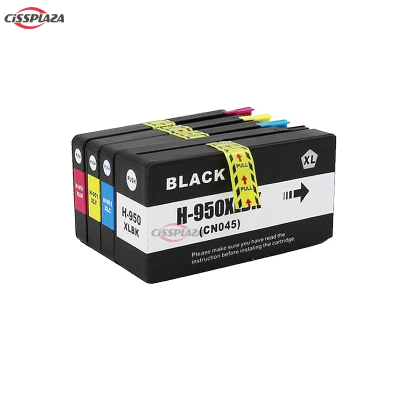 Картриджи чернильные CISSPLAZA 4 Multipack совместимые с HP950XL черные 951XL голубые пурпурные