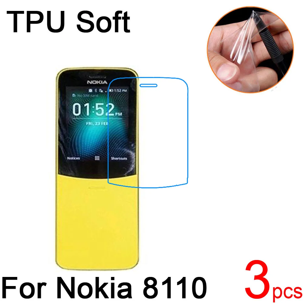 3 шт ультра прозрачный ТПУ мягкий для Nokia 8110 4G LTE 2018 Защитная пленка экрана