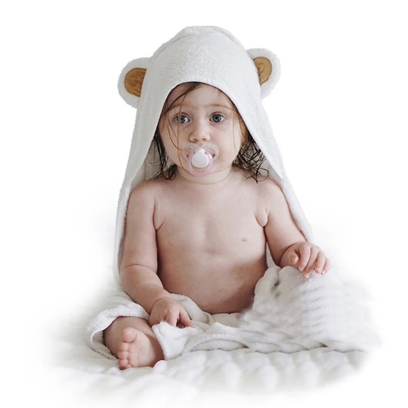 

Baby Towels Kids Bamboo Fiber Newborn Breathable Boy Blanket Soft Towels Cartoon Comfortable Hooded Square Bath Towels