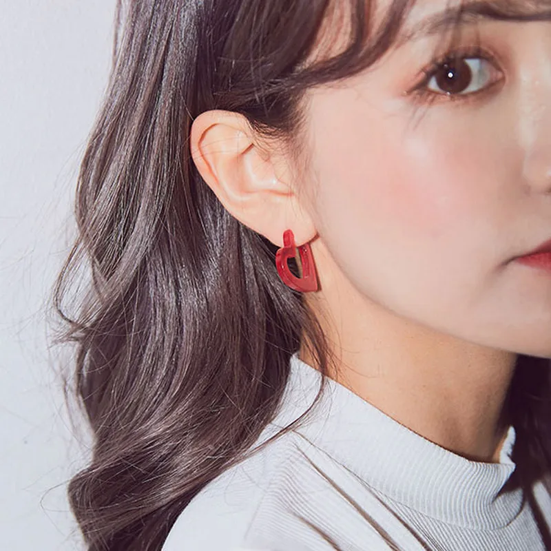 XQFree shipping fashion ladies jewelry sweet heart-shaped girls earrings fresh and simple campus student accessories New popular | Украшения