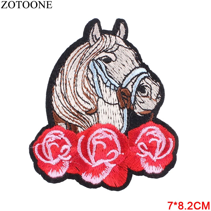 Нашивки ZOTOONE с рисунком животных лошади совы термоклейкие нашивки для одежды