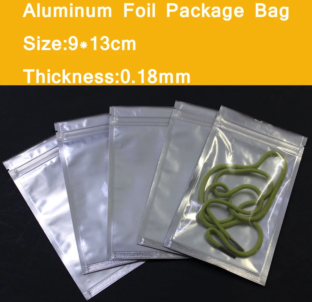 

200 шт. 9*13 см прозрачный пластиковый пакет на молнии из алюминиевой фольги, пластиковый пакет на молнии, алюминиевый пластиковый пакет на мол...