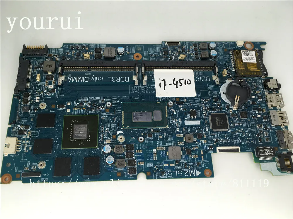 Yourui для Dell Inspiron 15 7537 ноутбук материнская плата 2KN1H 02KN1H CN 12311 1 ПРБ KJ7NX REV:A00 i7 4500u