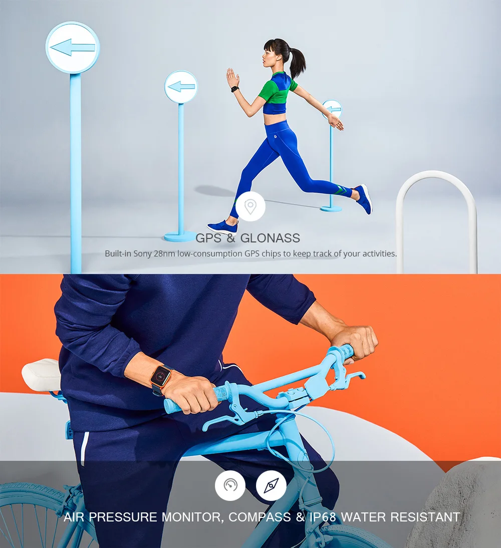 Английская версия Hua mi Amazfit Bip Pace Lite оригинальные Смарт-часы mi Fit Reflection Smartwatch водонепроницаемые для Xiao mi