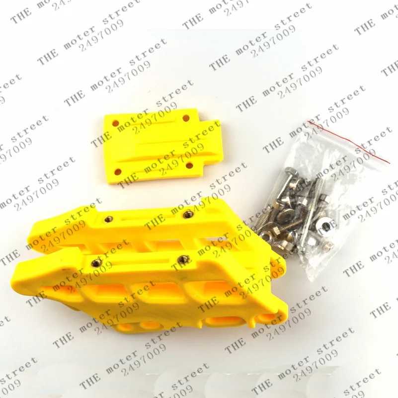 

free shipping yellow Motorcycle Chain Guide Guard Protector Block Slider For Honda CRF 250R 450R 07-16 Motocross