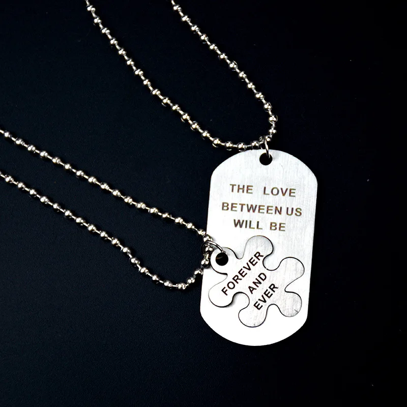 A Set Couple Necklace The Love Between Us Will Be Forever And Ever For Lover Trendy Gift Fashion Pendant Jewelry | Украшения и