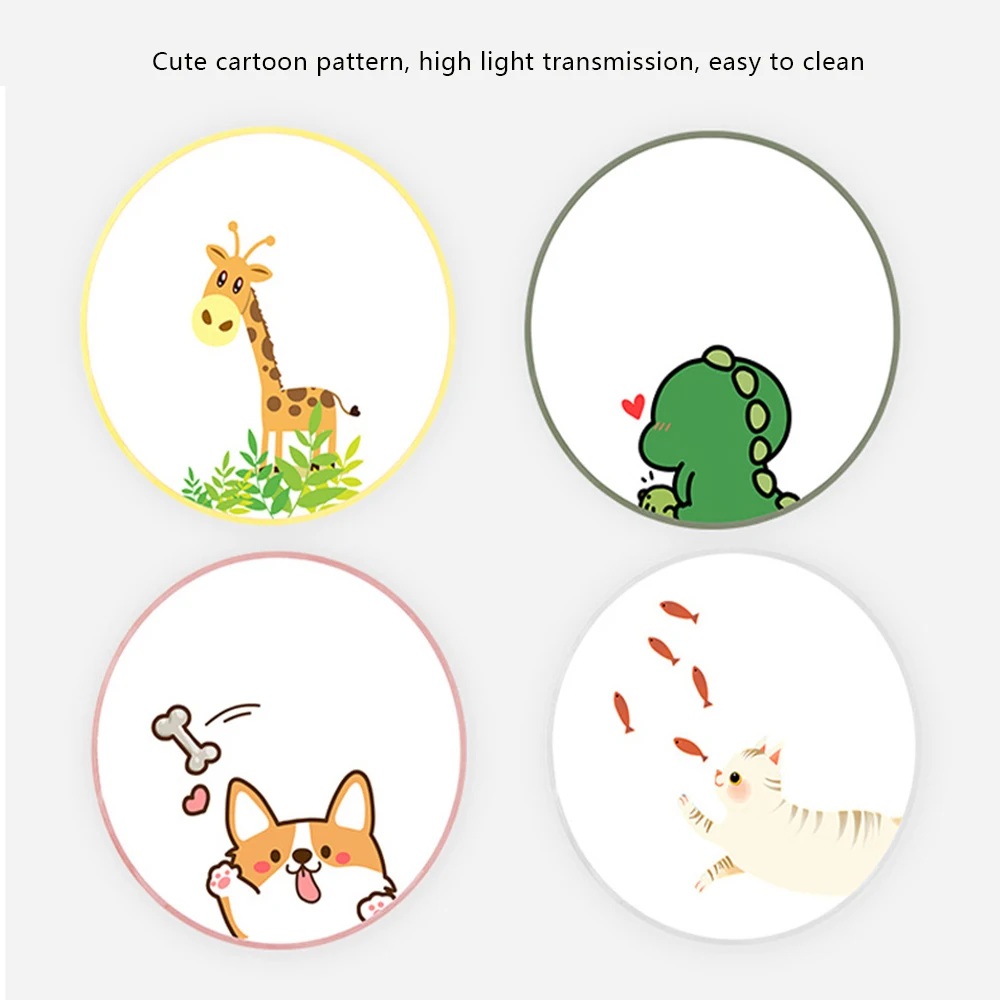 4 Colors Cartoon Led Ceiling Lamp Acrylic Lamp Shade for Kids Childs Modern Nordic Round Ceiling Lights Fixtures Living Room