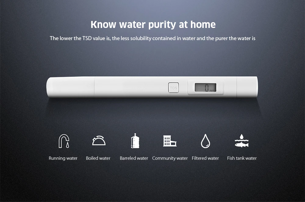 Original Xiaomi Detection Pen TDS Tester Measuring Water Quality Purity