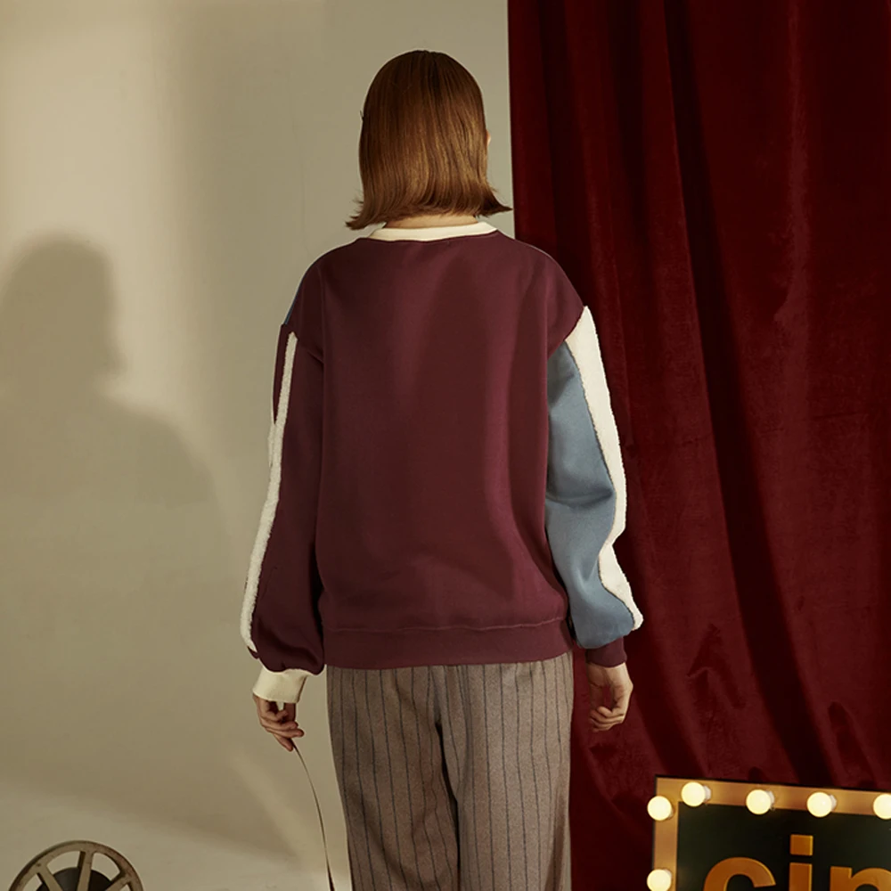 Женский Повседневный свитшот с бархатной подкладкой и надписью Свободный